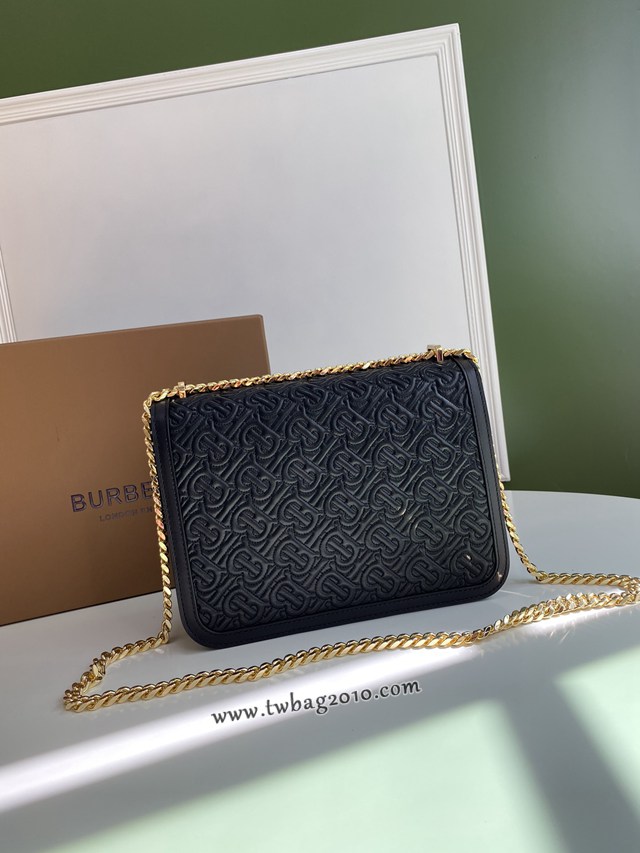 Burberry專門店新款中號TB刺繡絎縫鎖扣包 巴寶莉羔羊皮鏈條單肩斜挎女包 yxb1169